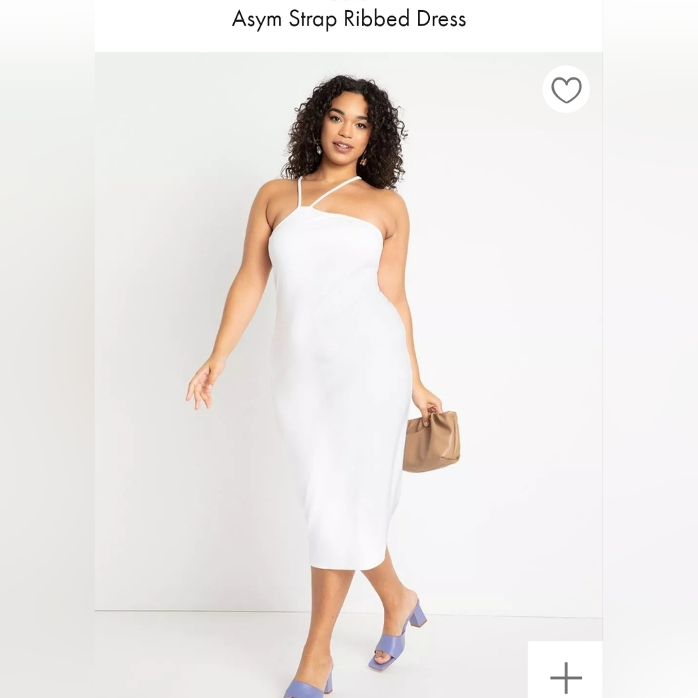 Asymmetrical strap ribbed dress